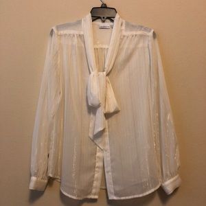 M sheer secretary blouse by Liz Claiborne